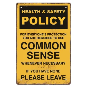 2D flat common sense sign