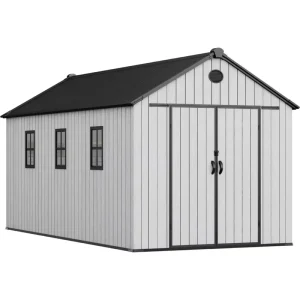 8x16 FT Waterproof Outdoor Storage Shed with Floor
