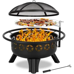 2 in 1 Fire Pit with Grill