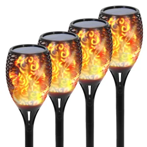 4//8/12/16PCS Solar Flame Torch Lights