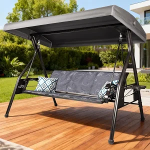 3 Person Patio Swing Outdoor Chair