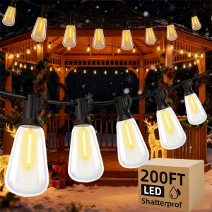 200FT LED Outdoor String Lights