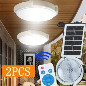 2PCS Solar Indoor Lights for Home, Barn Shed Garage