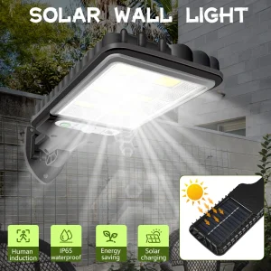 Solar Wall Light Outdoor PIR Human Motion Induction