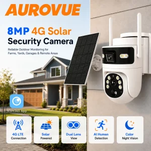 4K 8MP 4G Solar Security Camera